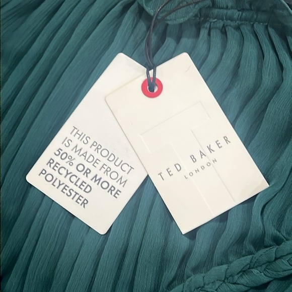 Ted Baker London Dress Women’s Size 1/US 4 Green Pippio Rope Ruffled Mini Dress - Picture 7 of 15